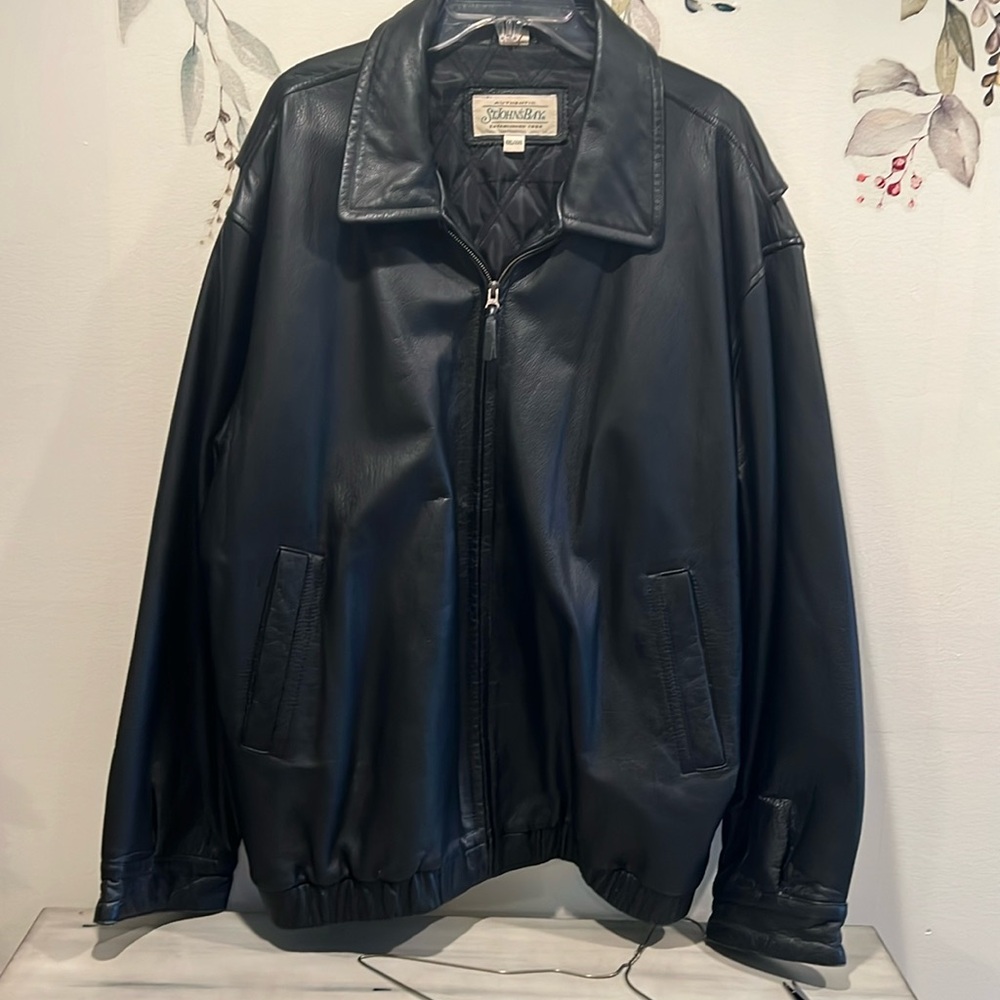 Men’s St.Johns Bay leather coat. Wore once XXL